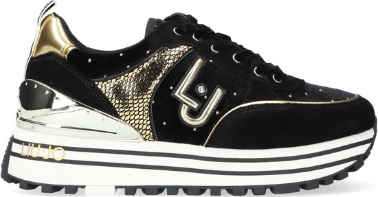 Liu Jo Maxi Wonder 20 Lage sneakers - Leren Sneaker - Dames - Zwart - Maat  41 | bol.com