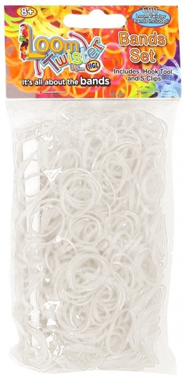 Loom Twister Loombandjes Junior Rubber Wit 603-delig