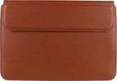 Laptophoes 15.4 inch - Cognac Bruin - Waterproof PU materiaal - Vouwbaar tot laptopstandaard