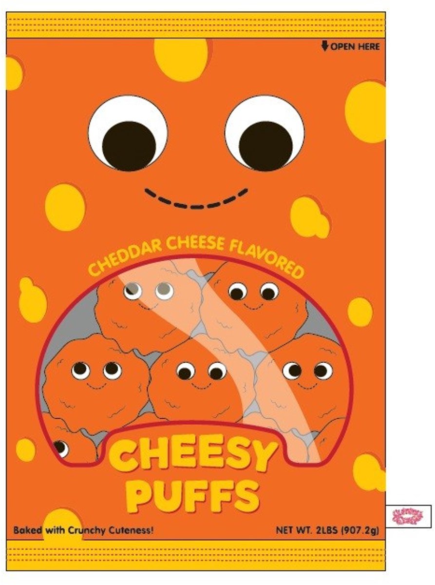 Yummyworld XL Cheese Puff - Arnold and the Puffs 24 inch Plush
