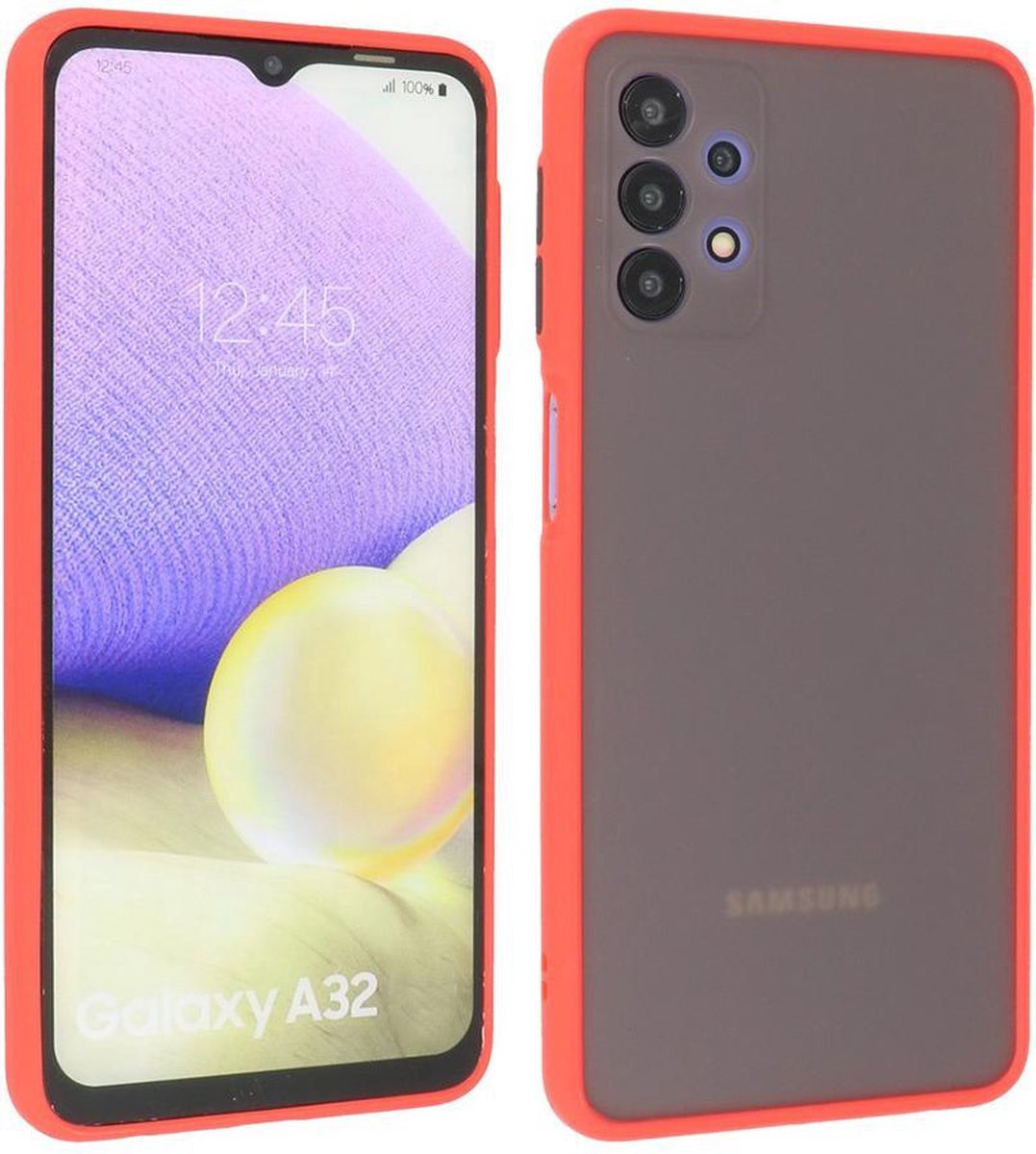 Samsung Galaxy A32 4G Hoesje Hard Case Backcover Telefoonhoesje Rood