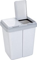 PRULLENBAK AFVALSCHEIDING -AXENTIA ZWEIMER 235168 Dual-compartiment Bin 2 x 23 liter Grijs - Graniet - (WK 02122)