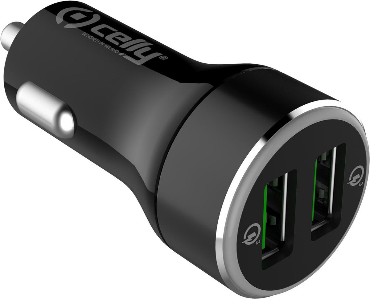 Autolader ProPower met 2 USB poorten - Celly