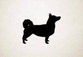 Zweedse Vallhund - Silhouette hond - M - 60x74cm - Zwart - wanddecoratie