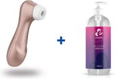 Satisfyer Pro 2 Next Generation - Luchtdruk Vibrator + EasyGlide Siliconen Glijmiddel - 1000ml