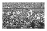 Walljar - Feyenoord kampioen '61 II - Zwart wit poster met lijst