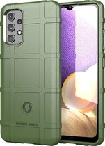 Samsung Galaxy A32 4G Hoesje - Mobigear - Rugged Shield Serie - TPU Backcover - Groen - Hoesje Geschikt Voor Samsung Galaxy A32 4G