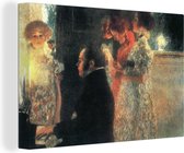Canvas Schilderij Schubert at the piano - Gustav Klimt - 90x60 cm - Wanddecoratie