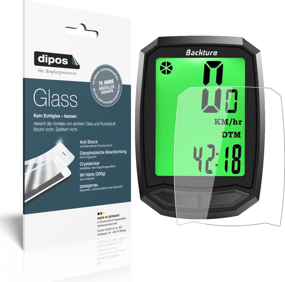 dipos I 2x Armor Film clear compatible avec Backture Realtime
