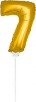 folieballon Mini Cijfer 7 36 cm goud