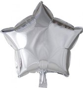 folieballon ster 45 cm zilver