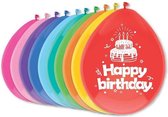 ballonnen "Happy Birthday" 10 stuks 30 cm