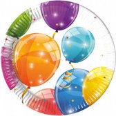 feestborden ballonnen junior 20 cm papier wit 8 stuks