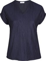 Promiss - Female - T-shirt met plooitjes  - Marineblauw