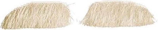 Witte wenkbrauwen van buffelhaar voor een verkleedkostuum.