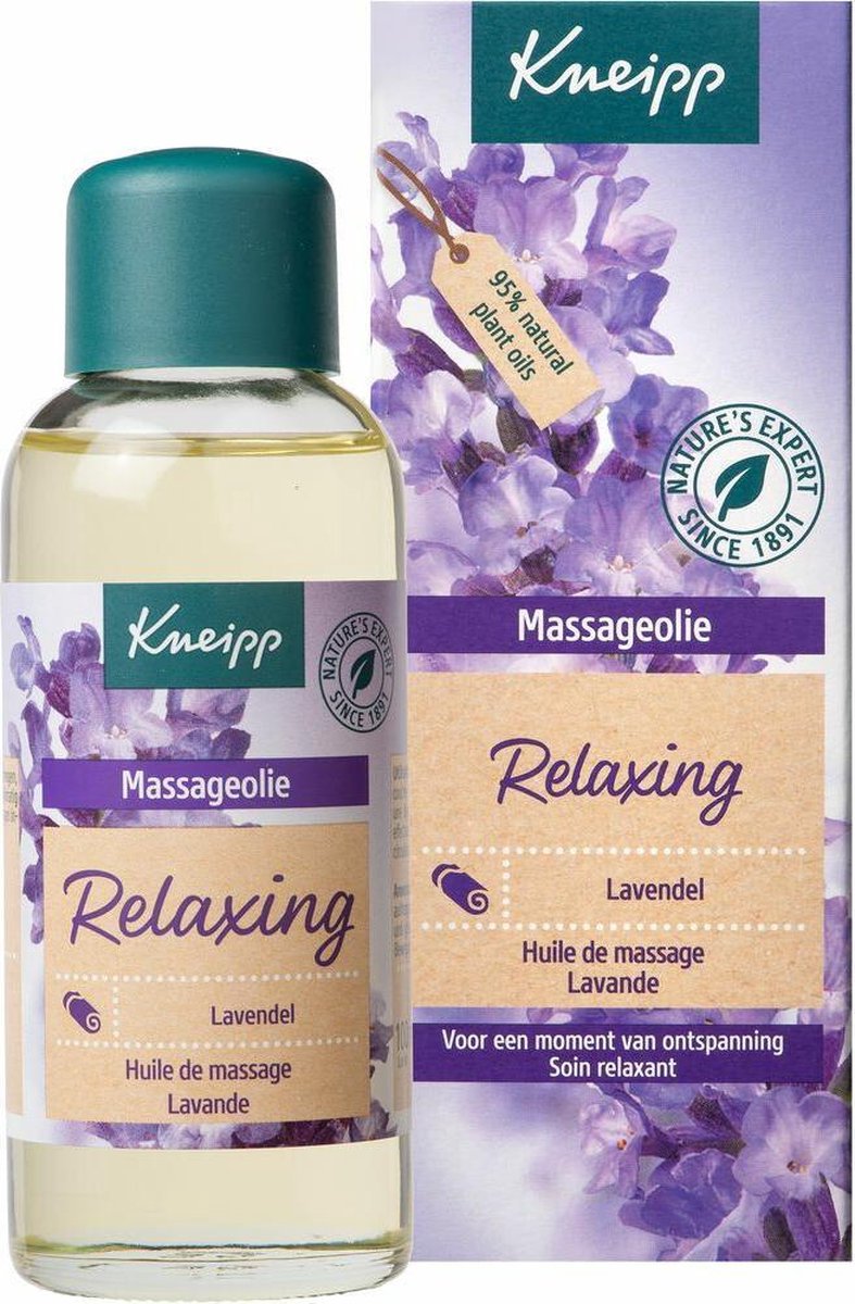 Kneipp Relaxing - Massageolie - Lavendel - Vegan - Voor een ontspannende massage - 1 st - 100 ml - Kneipp