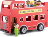city-tour bus Little Driver hout rood 2-delig