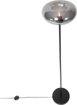 QAZQA busa - Art Deco Vloerlamp | Staande Lamp - 1 lichts - H 143 cm - Zwart - Woonkamer | Slaapkamer | Keuken