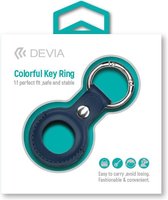 Apple AirTag Leder Sleutelhanger - AirTag Case - Sleutelhanger - Hoesje - Ring - Blauw