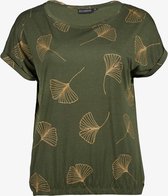 TwoDay dames T-shirt met print - Groen - Maat L