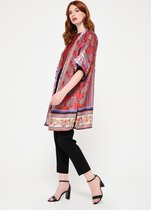 LOLALIZA Lange kimono met paisley print - Veelkleurig - Maat S