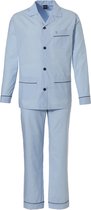 Robson Heren pyjama katoen knoopsluiting Jeremy  - 62  - Blauw