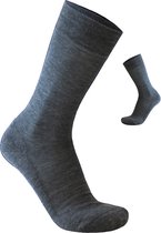 2-Pack Zakelijke Nette Merino Wollen Sokken S13 - Unisex - Grijs - Maat 39-42