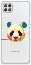 Back Case TPU Siliconen Hoesje Samsung Galaxy A22 5G Smartphone hoesje Panda Color