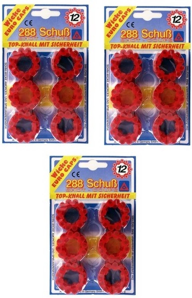 Wicke Euro Caps Plaffertjes - Klappertjespistool kogels - 12 schots - 864 schoten