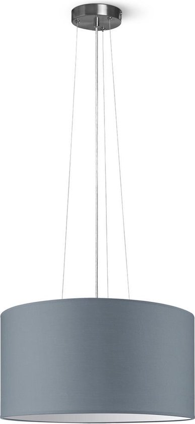 Home Sweet Home hanglamp Bling - verlichtingspendel Hover inclusief lampenkap - lampenkap 50/50/25cm - pendel lengte 100 cm - geschikt voor E27 LED lamp - lichtgrijs