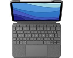 Logitech Combo Touch iPad Pro - Tablet toetsenbord AZERTY - 11 inch - Grijs