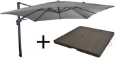 Outdoor Living Virgoflex zweefparasol 300x300cm met granietplaat 90kg