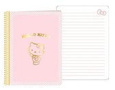 notitieboek A5 Hello Kitty 14,5 x 21 cm papier roze/goud