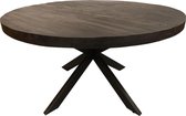 Ronde Eetkamertafel Mango 130 cm Zwart