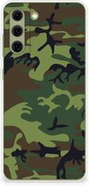 GSM Hoesje Geschikt voor Samsung Galaxy S21FE Smartphonehoesje Camouflage