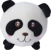 knijpspeelgoed bal panda 9 cm wit/zwart