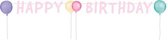 letterslinger Happy Birthday 1,5 m papier pastel