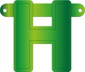 feestletter ''h'' junior 12,5 x 11 cm karotn groen