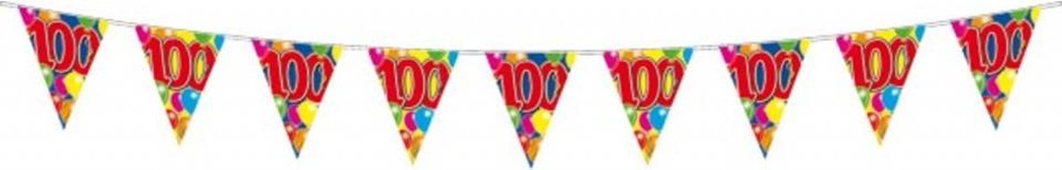 Afbeelding van product Merkloos / Sans marque  vlaggenlijn '100 jaar' 10 meter rood