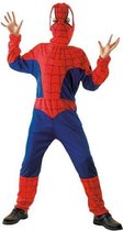 verkleedkostuum Spider-man rood/blauw maat 122-138 cm