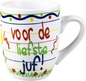feestmok Juf 325 ml 12 x 10 cm keramiek wit