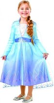 verkleedkostuum Elsa Frozen meisjes blauw lengte 104 cm