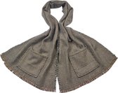 Juleeze Wintersjaal Dames 55x190 cm Grijs Synthetisch Wintershawl Sjaal Shawl
