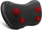 MassageKussen - Zinaps Shiatsu Massage Kussen, elektrische massager voor de nekschouder met 4 massageballen, verstelbare intensiteit met hitte, diepe spierontspanning, kneden massage voor nek