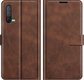 Deluxe Book Case - OnePlus Nord CE 5G Hoesje - Donkerbruin