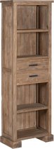 Boekenkast - boekenkast bente 2 drs - naturel - 65x65x190
