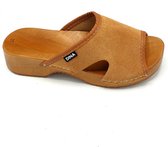 Dina Sandal Beige Suede Instappers Dames - Clogs Dames - Schoenen Dames