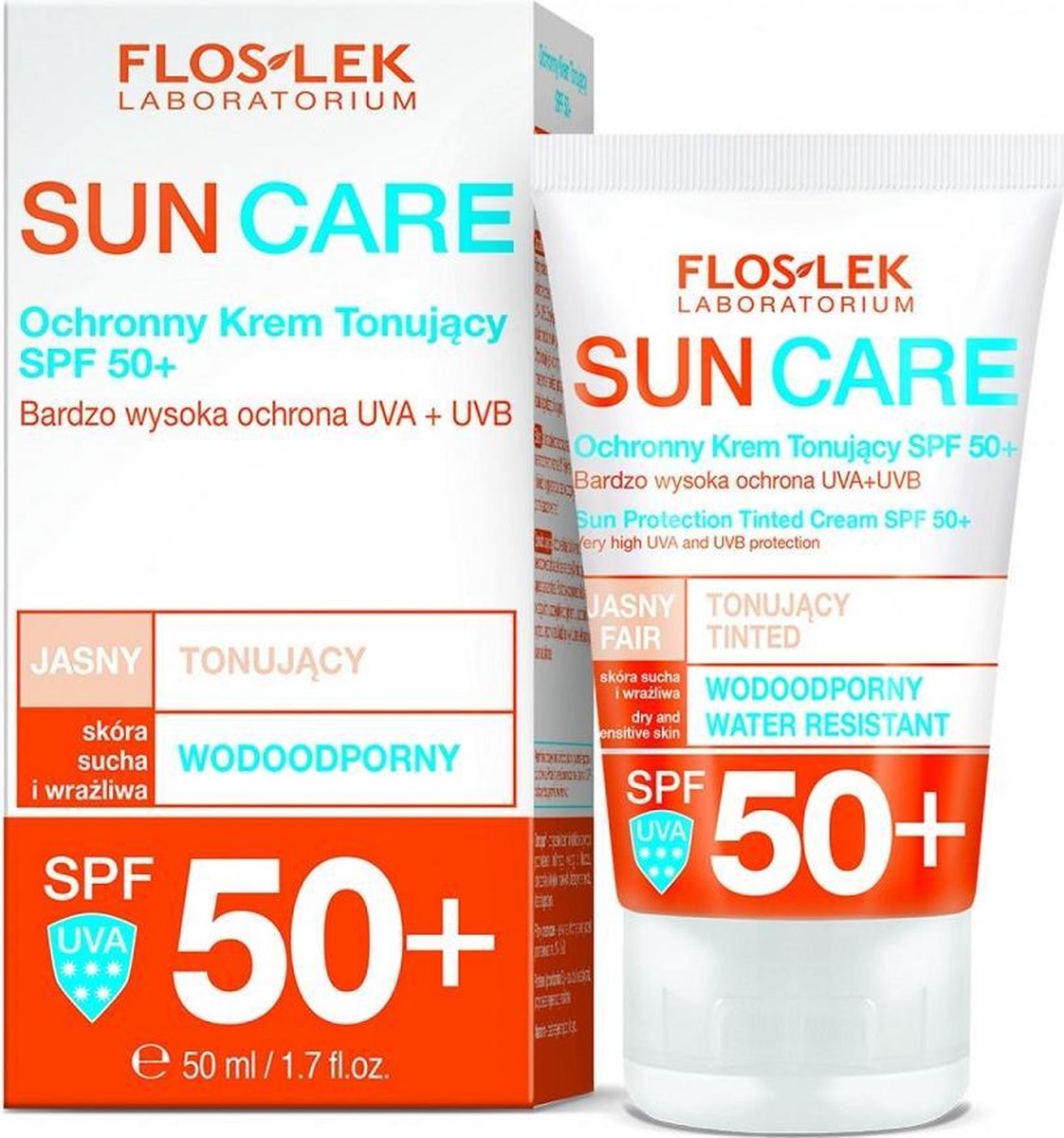 Sun Care Beschermende tonifiërende crème voor de droge en gevoelige huid SPF50+ 50ml
