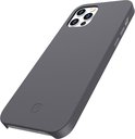 Étui de téléphone gris avec découpe pour objectif de caméra.