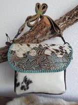 hand/schoudertas van Myra Bag (leer/vacht)